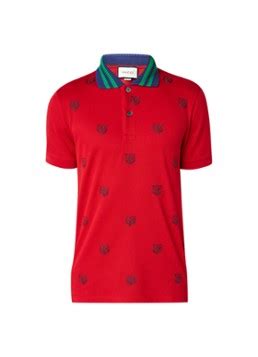 gucci polo met tijgerdessin en ribgebreide kraag|Men's Short & Long Sleeve Polos .